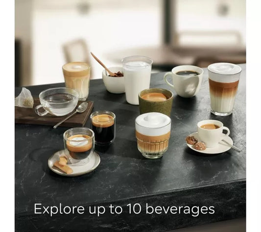 Magnifica Evo Next ECAM312.80.TB, Automatic Coffee Machine With Automatic Milk Frother, Bean To Cup Coffee and Cappuccino Machine with Intuitive Touch Display, Black/Titanium