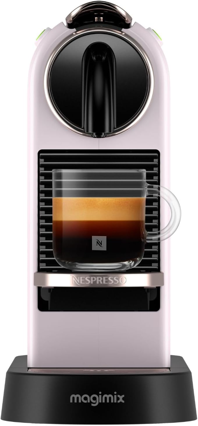 Nespresso Citiz Coffee Machine by De'Longhi for Original Coffee Pods, Italian Inspired Espresso, Quality Coffee, Starter Capsule Set Included, EN167.P, Pink
