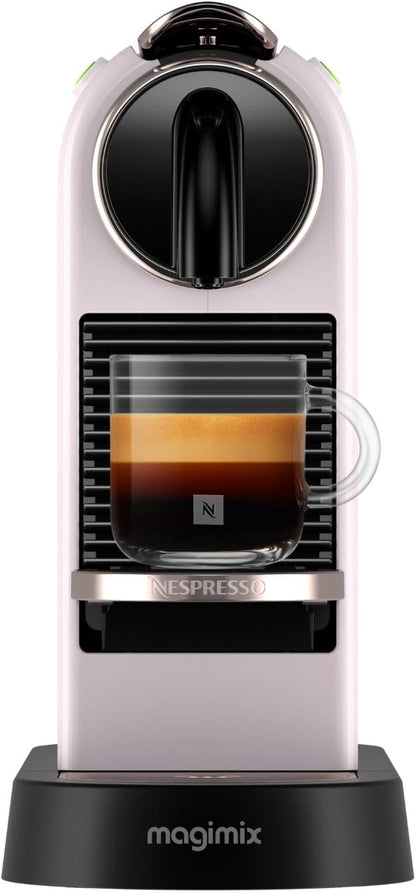 Nespresso Citiz Coffee Machine by De'Longhi for Original Coffee Pods, Italian Inspired Espresso, Quality Coffee, Starter Capsule Set Included, EN167.P, Pink