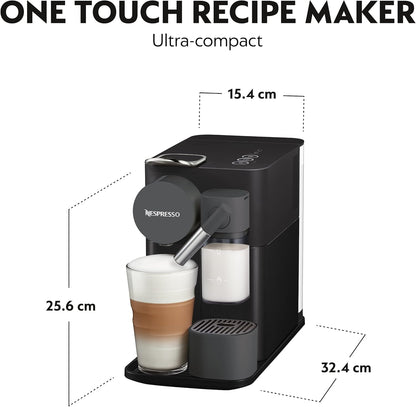 De'Longhi Lattissima One Evo Automatic Coffee Maker, Single-Serve Capsule Coffee Machine, Automatic frothed milk, Cappuccino and Latte, EN510.B, 1450W, Black